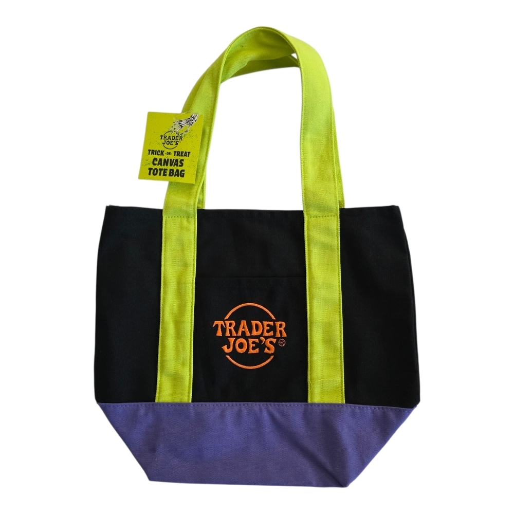 Trader Joe's Canvas Mini Tote Bag-Set Of 4 - Picture 2 of 5